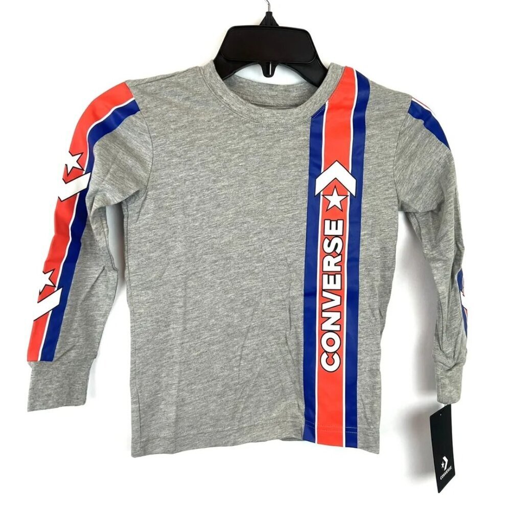 Converse Youth Boy’s Grey Long Sleeve Shirt Size 5